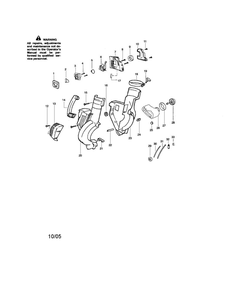 Housing/Handle/Fuel Tank Diagram and Parts List for WT200 Type 1 Weed Eater Leaf Blower / Vacuum